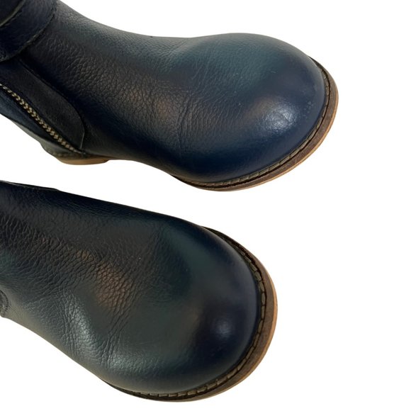 JANIE & JACK Navy Blue Suede zip up knee boots Size 24/25 EU 8/8.5US - Picture 5 of 7